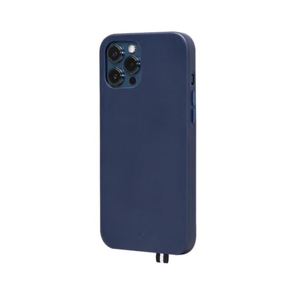 Hårt blått läderfodral för iPhone 12/12 Pro ARTEFAKT - Stil och elegans - Optimalt skydd