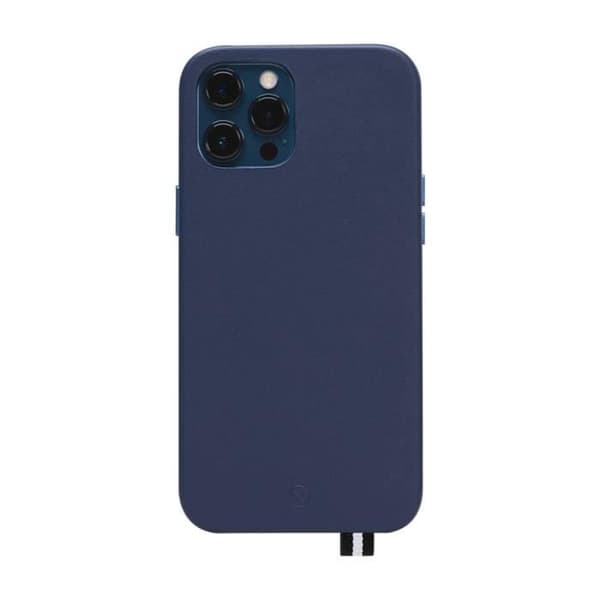 Hårt blått läderfodral för iPhone 12/12 Pro ARTEFAKT - Stil och elegans - Optimalt skydd