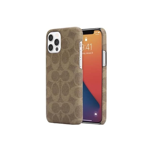 Fodral till Apple iPhone 12/12 Pro - Coach - Kornmönster - Gul - Grön - Halvstyvt