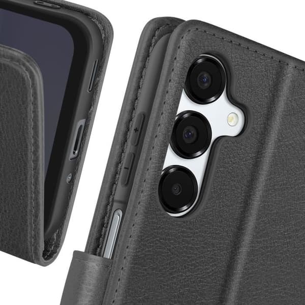 Fodral för Samsung Galaxy A16 Flip Wallet och videohållare Svart