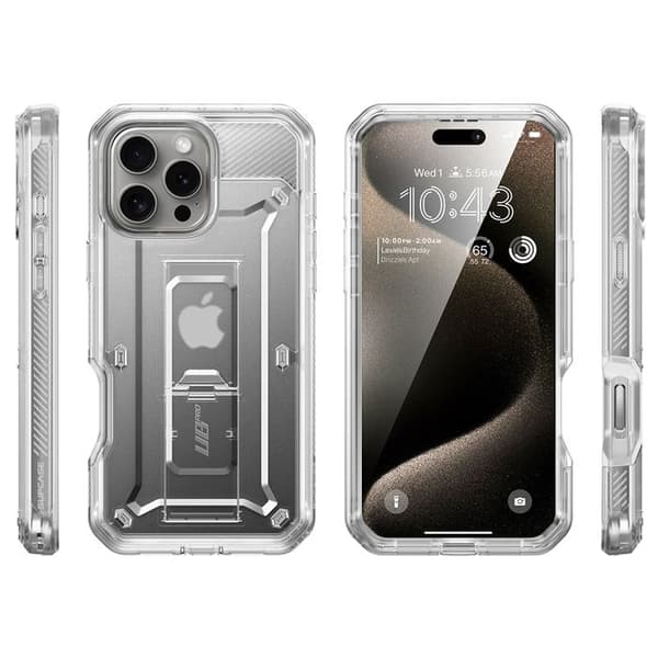 Skydd för iPhone 16 Pro Max - Supcase Unicorn Beetle Pro - Transparent