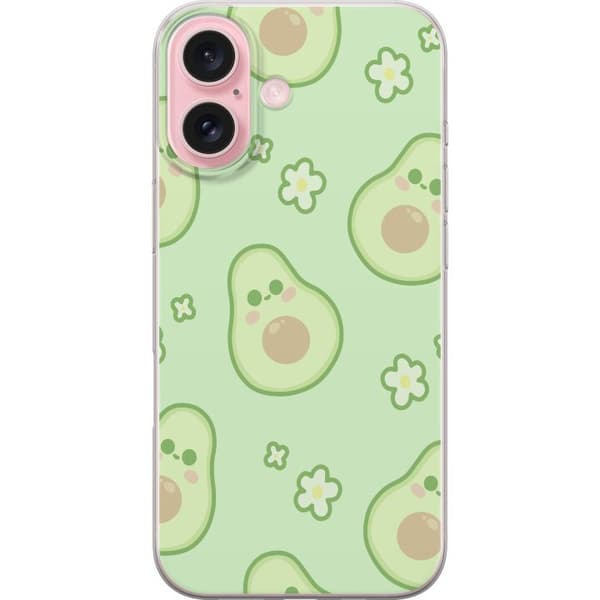 Apple iPhone 16 Läpinäkyvä kuori Avokado Makea