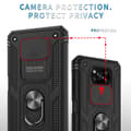 Miniatyrbild 5 av 10: Xiaomi Poco X3 NFC / Poco X3 Hybridskal med Ringhållare & Kameraskydd - Svart