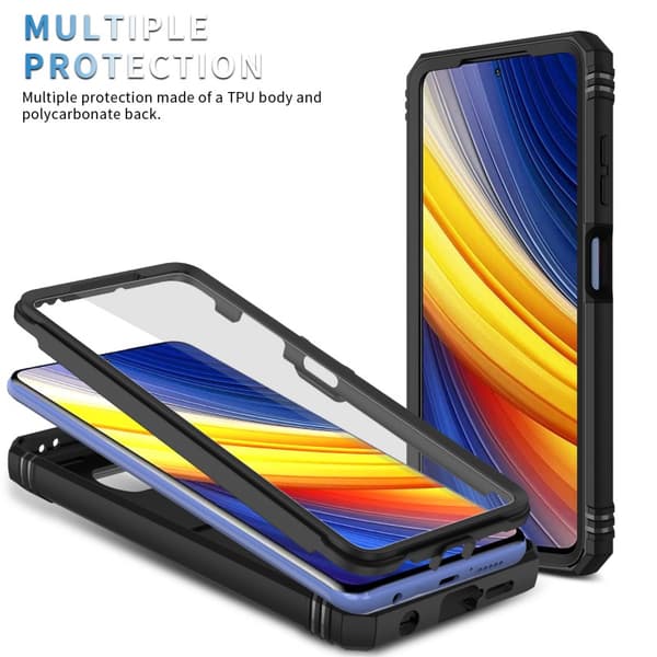 Xiaomi Poco X3 NFC / Poco X3 Hybridskal med Ringhållare & Kameraskydd - Svart
