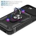 Miniatyrbild 7 av 9: iPhone 6 / 7 / 8 / SE 2020 / SE 2022 Hybridskal med Ringhållare & Kameraskydd - Svart