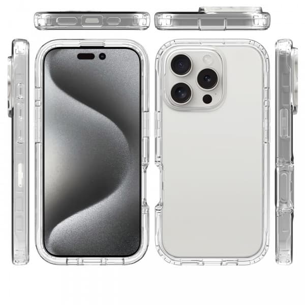 iPhone 16 Pro Heltäckande Premium 3D Skal 3in1 ThreeSixty Clear