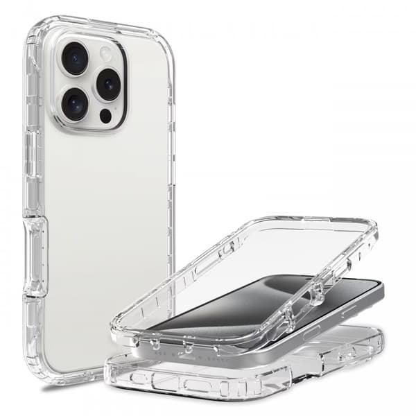 iPhone 16 Pro Heltäckande Premium 3D Skal 3in1 ThreeSixty Clear