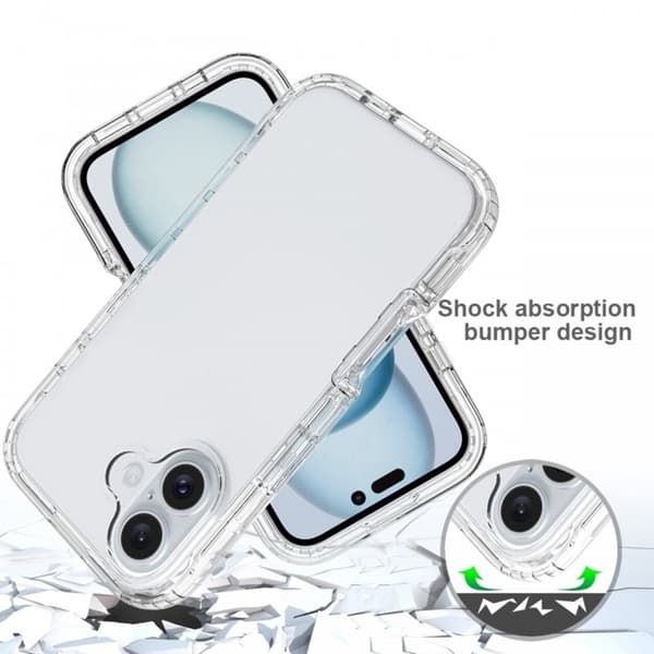 iPhone 16 Heltäckande Premium 3D Skal 3in1 ThreeSixty Clear