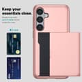 Miniatyrbillede 8 af 11: SKALO Samsung S24 FE Armor Cover kortholder - Rosa guld