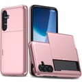 Miniatyrbillede 1 af 11: SKALO Samsung S24 FE Armor Cover kortholder - Rosa guld