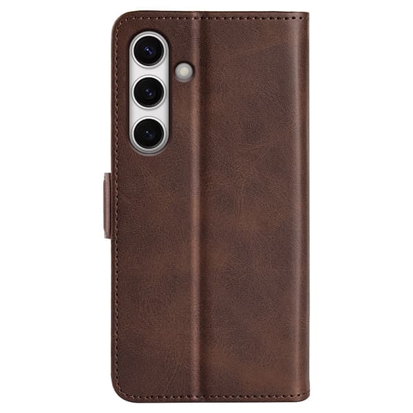 SKALO Samsung S24 FE Premium Plånboksfodral - Brun