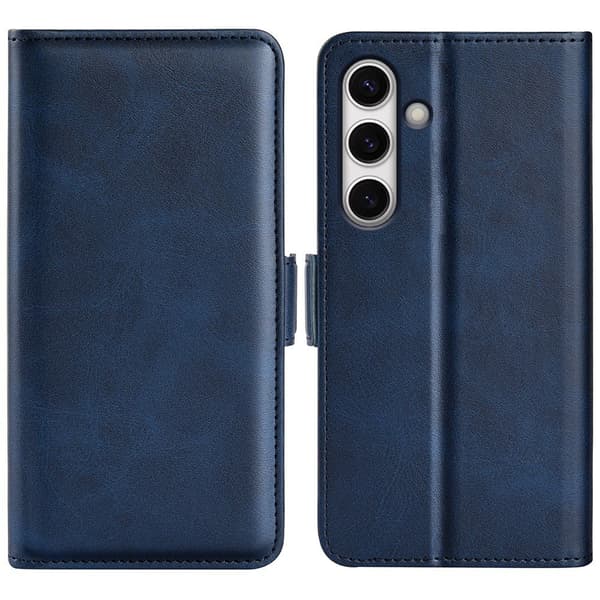SKALO Samsung S24 FE Premium Wallet Lompakkokotelo - Sininen