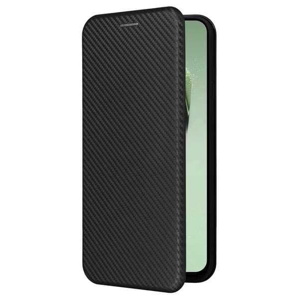 SKALO Samsung S24 FE Carbon Fiber Pungetui - Sort