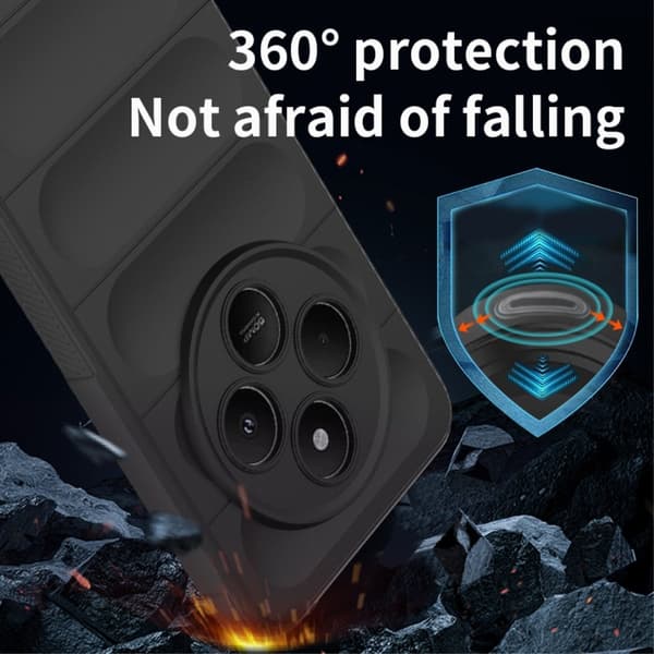 SKALO Xiaomi Redmi 14C Rugged Bumpers TPU-suojakuori - Harmaa