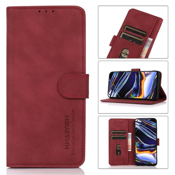 SKALO Xiaomi Redmi 14C KHAZNEH Plånboksfodral i PU-Läder - Röd