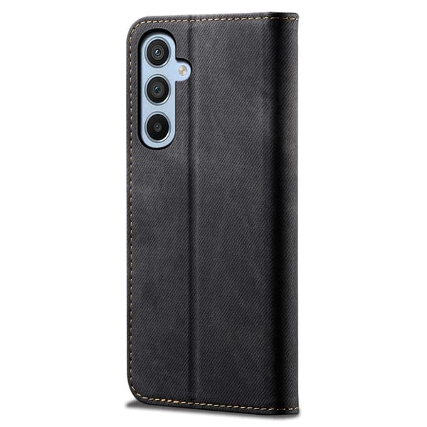 SKALO Samsung S24 FE Jeans Plånboksfodral - Svart