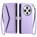 Pikkukuva 1 / 11: SKALO Xiaomi Redmi 14C PU-Nahkakotelo Lompakkokotelo - Violetti