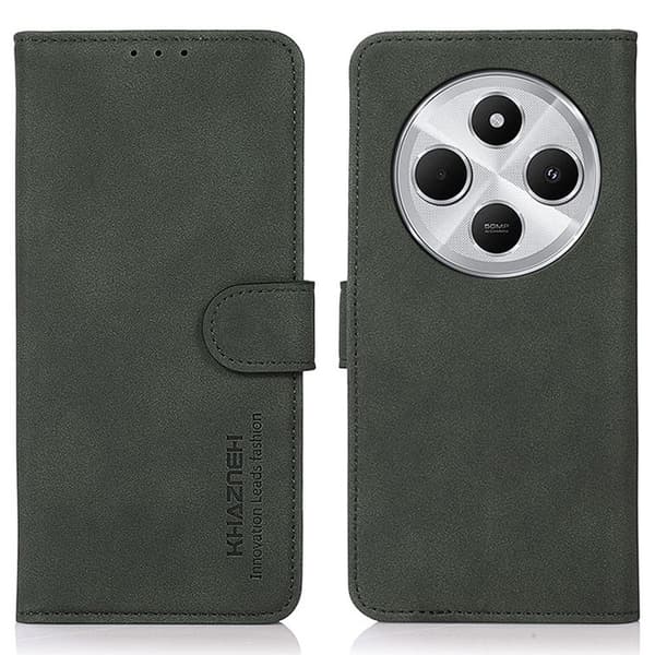 SKALO Xiaomi Redmi 14C KHAZNEH Plånboksfodral i PU-Läder - Grön