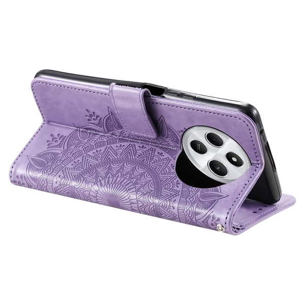 SKALO Xiaomi Redmi 14C Mandala Flip Cover - Lilla