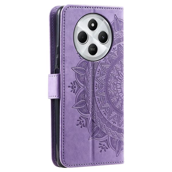 SKALO Xiaomi Redmi 14C Mandala Flip Cover - Lilla