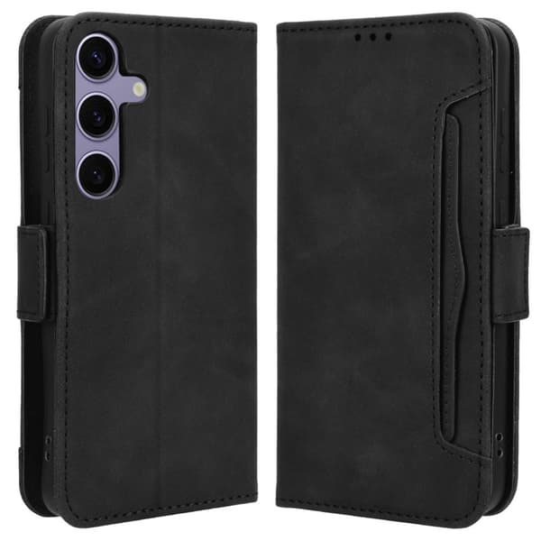 SKALO Samsung S24 FE 6-lokeroa Lompakkokotelo - Musta