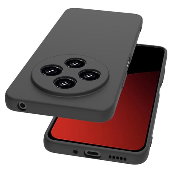 SKALO Xiaomi Redmi 14C Mattsvart Ultratunn TPU-Skal