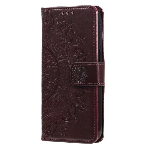 SKALO Xiaomi Redmi 14C Mandala Flip Cover - Brun