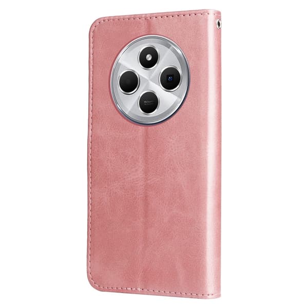 SKALO Xiaomi Redmi 14C Classic Lompakkokotelo vetoketjullinen lokero - Pinkki