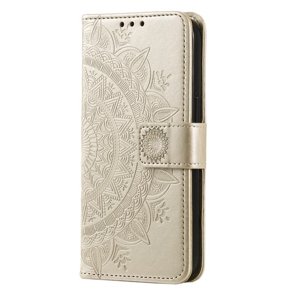 SKALO Xiaomi Redmi 14C Mandala Flip Cover - Guld