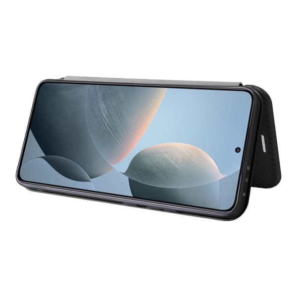 SKALO Xiaomi 14T Carbon Fiber Plånboksfodral - Svart