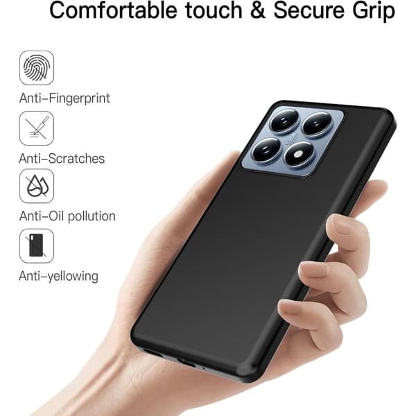 SKALO Xiaomi 14T Pro Mattsvart Ultratunn TPU-Skal