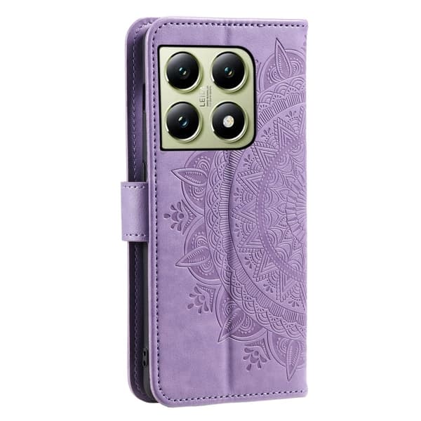 SKALO Xiaomi 14T Mandala lompakkokotelo - Violetti