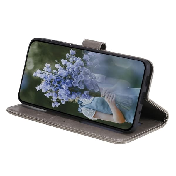 SKALO Motorola Moto G35 5G Mandala Flip Cover - Grå