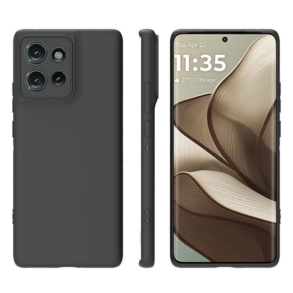 SKALO Motorola Edge 50 5G Matte Black Ultra-tynd TPU Cover