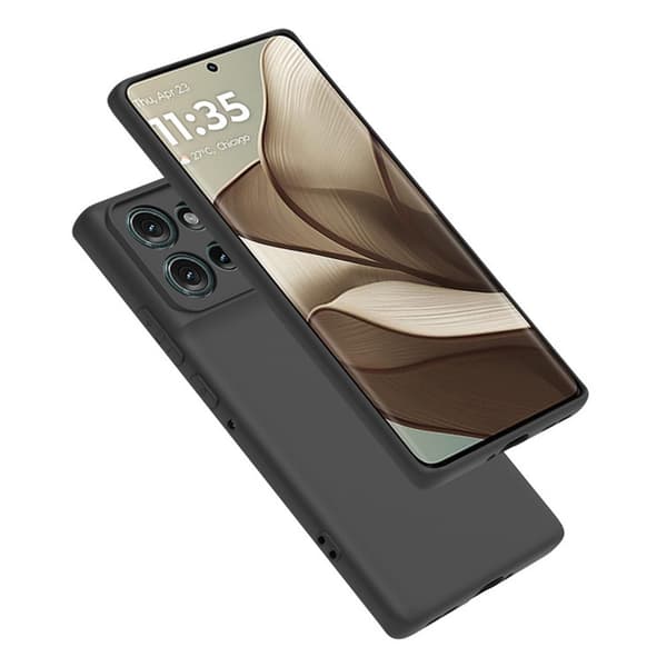 SKALO Motorola Edge 50 5G Matte Black Ultra-tynd TPU Cover