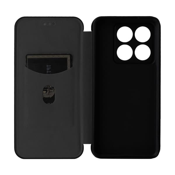 SKALO Xiaomi 14T Pro Carbon Fiber Pungetui - Sort