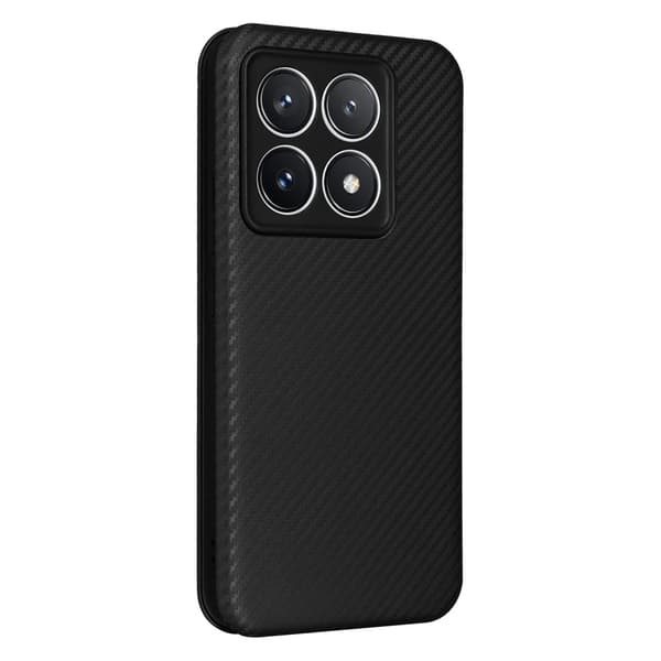 SKALO Xiaomi 14T Pro Carbon Fiber Pungetui - Sort