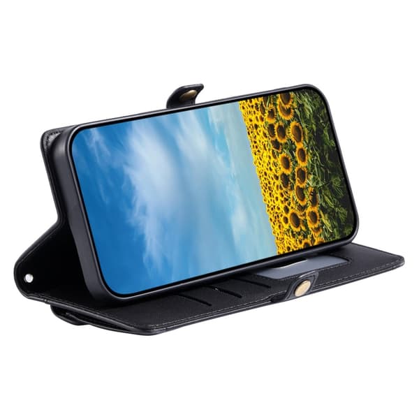 SKALO Motorola Moto G35 5G PU-Læder Envelope Flip Cover - Sort