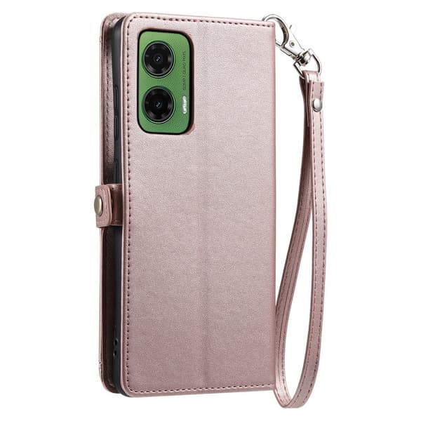 SKALO Motorola Moto G35 5G PU-Læder Envelope Flip Cover - Rosa guld