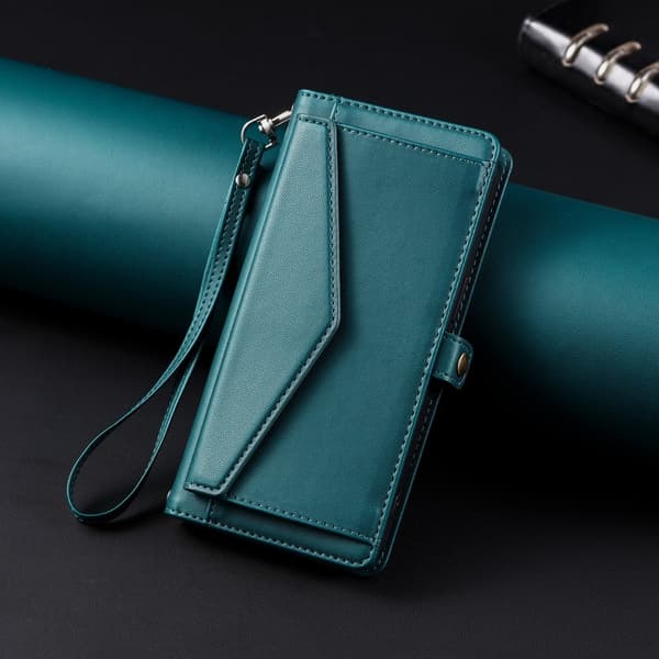 SKALO Motorola Moto G35 5G PU-Läder Envelope Plånboksfodral - Grön