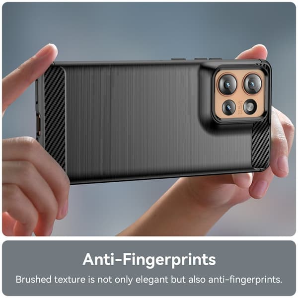 SKALO Motorola Edge 50 5G Armor Carbon Stødsikker TPU-cover