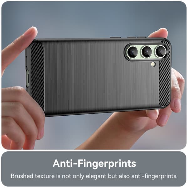 SKALO Samsung S24 FE Armor Carbon Stødsikker TPU-cover