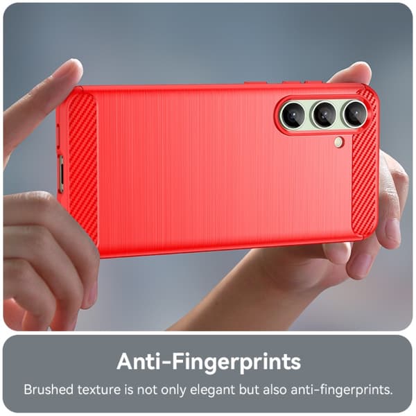SKALO Samsung S24 FE Armor Carbon Stødsikker TPU-cover