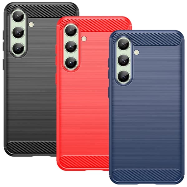 SKALO Samsung S24 FE Armor Carbon Stødsikker TPU-cover