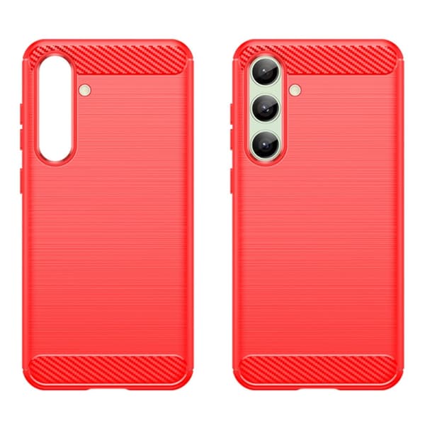 SKALO Samsung S24 FE Armor Carbon Stødsikker TPU-cover