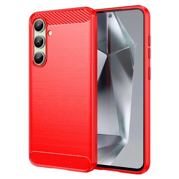 SKALO Samsung S24 FE Armor Carbon Stødsikker TPU-cover