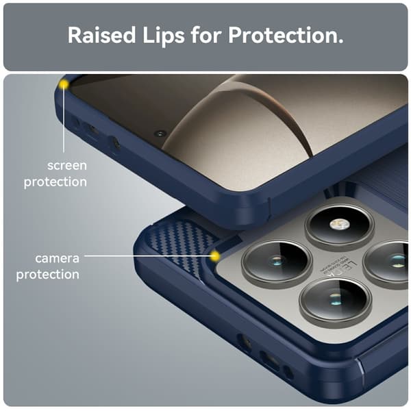 SKALO Xiaomi 14T Pro Armor Carbon Stöttåligt TPU-skal