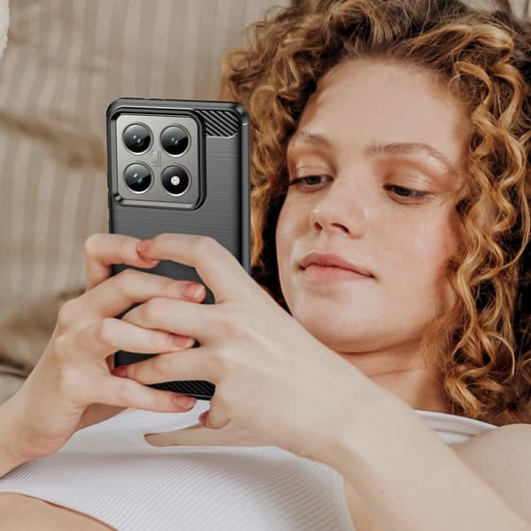 SKALO Xiaomi 14T Armor Carbon Stöttåligt TPU-skal