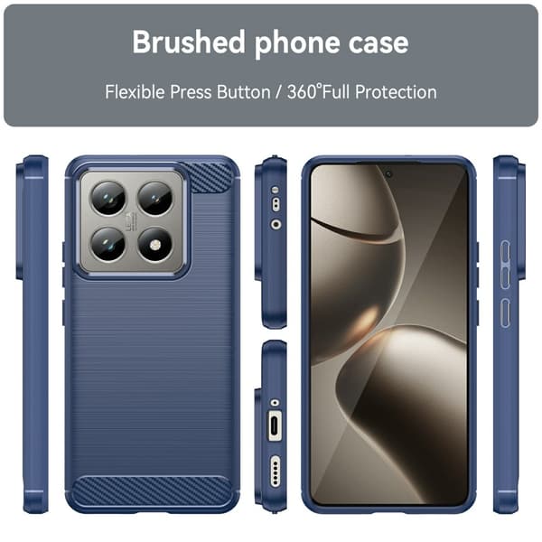 SKALO Xiaomi 14T Armor Carbon Stöttåligt TPU-skal
