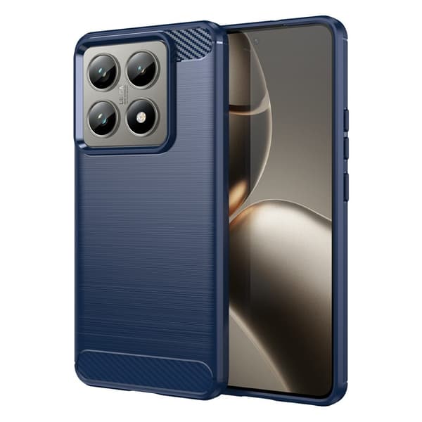 SKALO Xiaomi 14T Armor Carbon Stöttåligt TPU-skal Blå